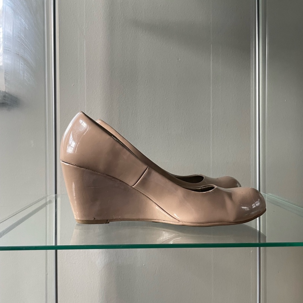 Chinese Laundry Nude Wedge Pumps
